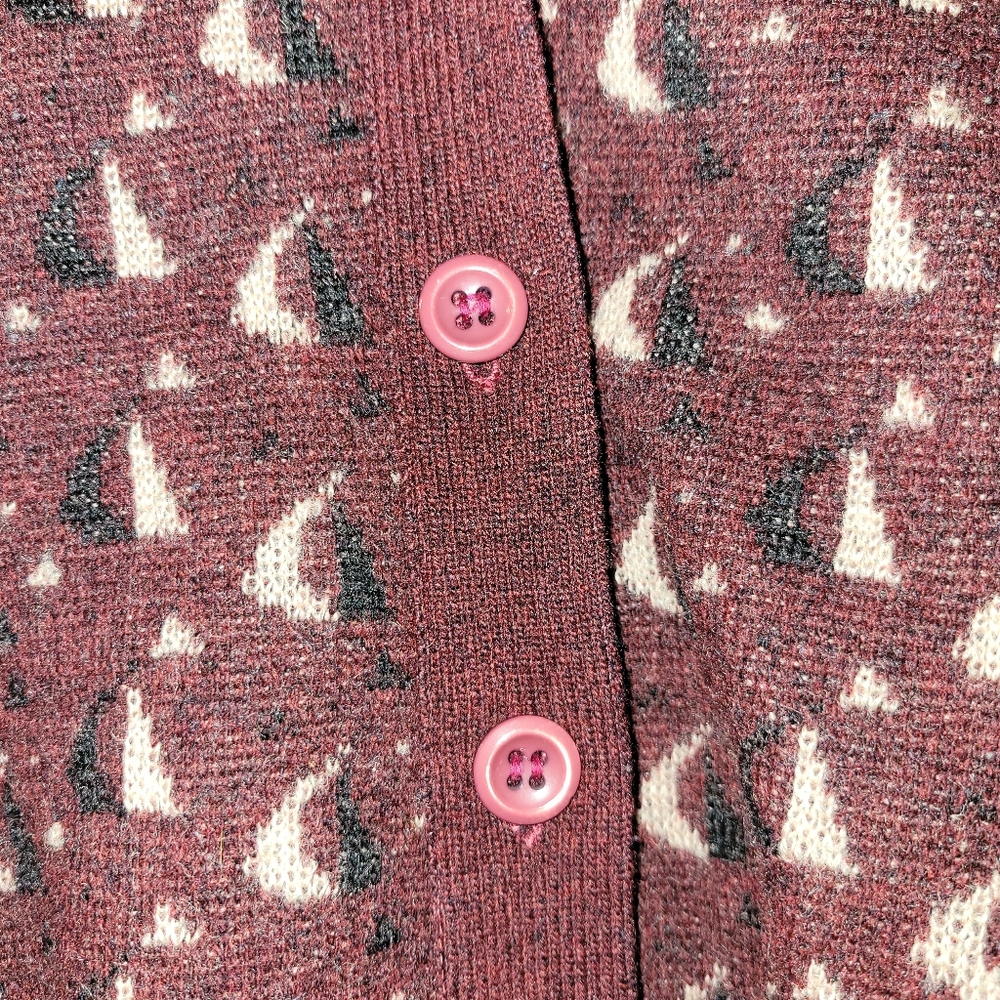 Vintage Wool Sailboat Cardigan - Picture 3 of 8